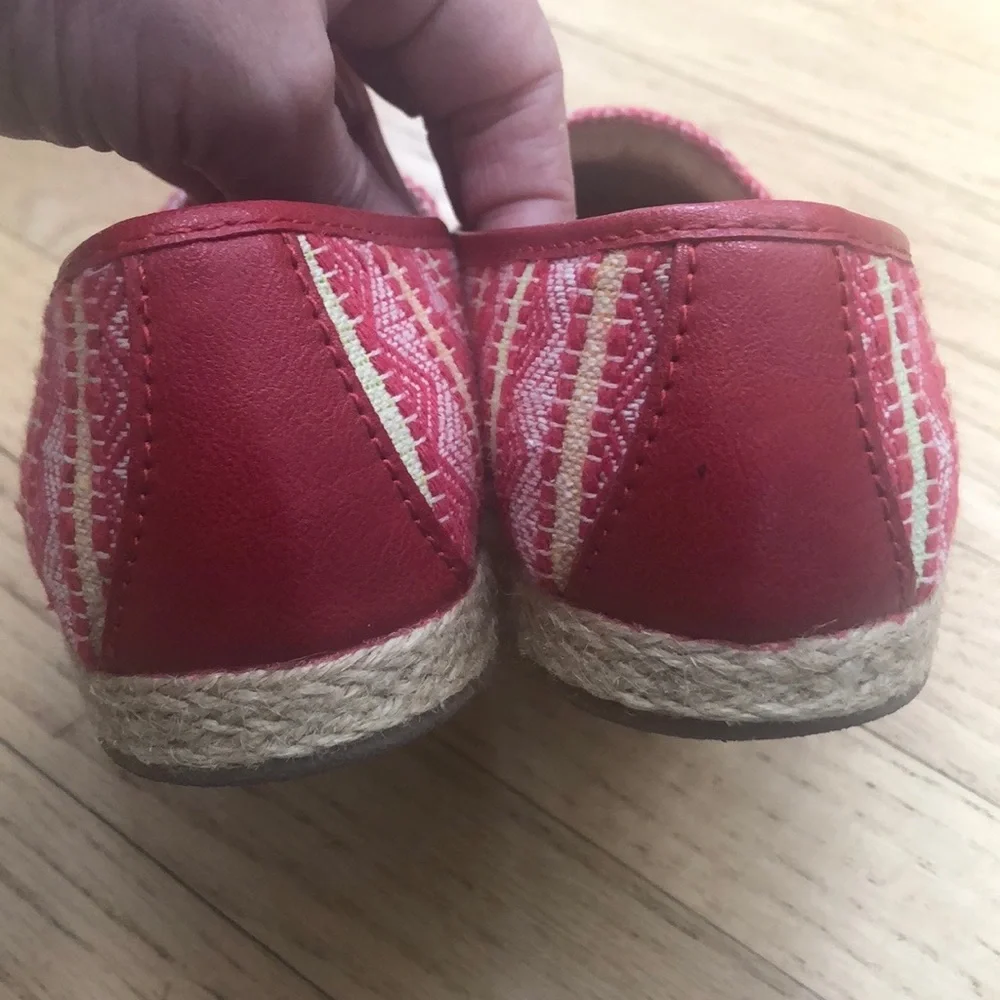BOC Frankie espadrille shoes size 6.5 canvas flat loafer slip on bohemian